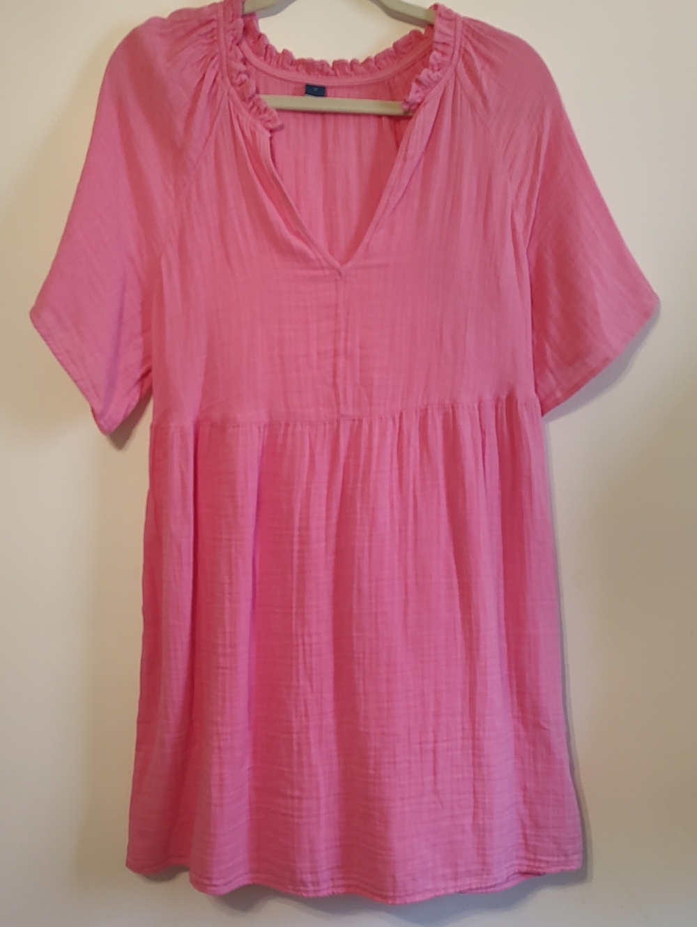 Old Navy Short Sleeve Pink 100% Cotton Dress